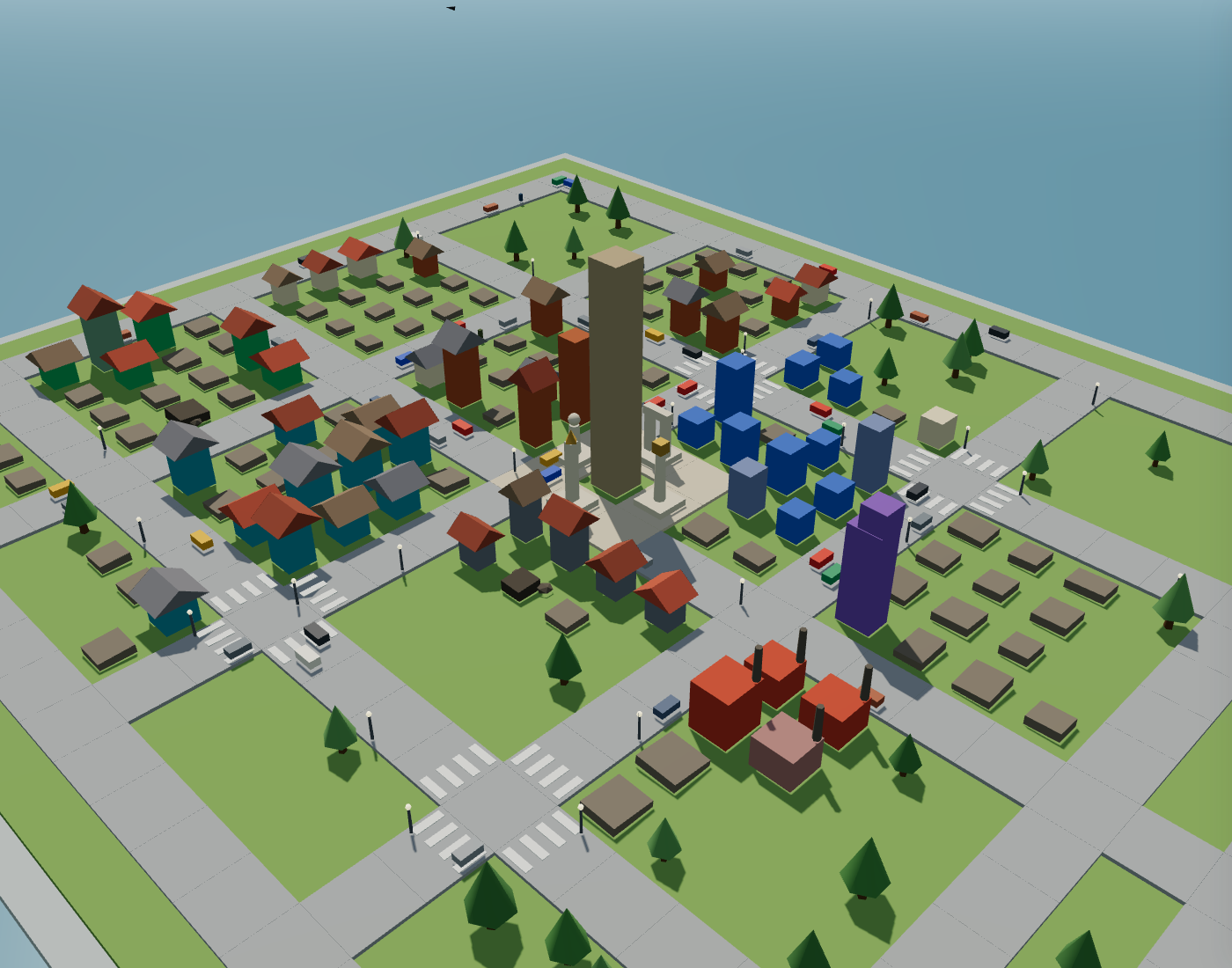 Une ville SEO City : un bâtiment par page, un quartier par section du site